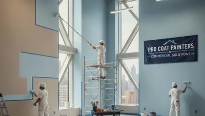 Commercial painting crew serving Columbus, OH business properties with durable exterior coatings