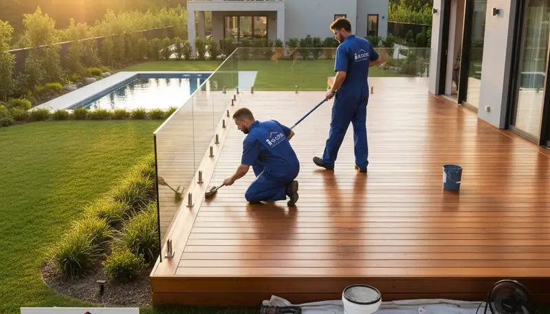 Deck painting services in Columbus, OH by Columbus Paint Pros for durable outdoor protection