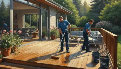 Deck sealing service in Columbus, OH protecting outdoor wood from weather damage