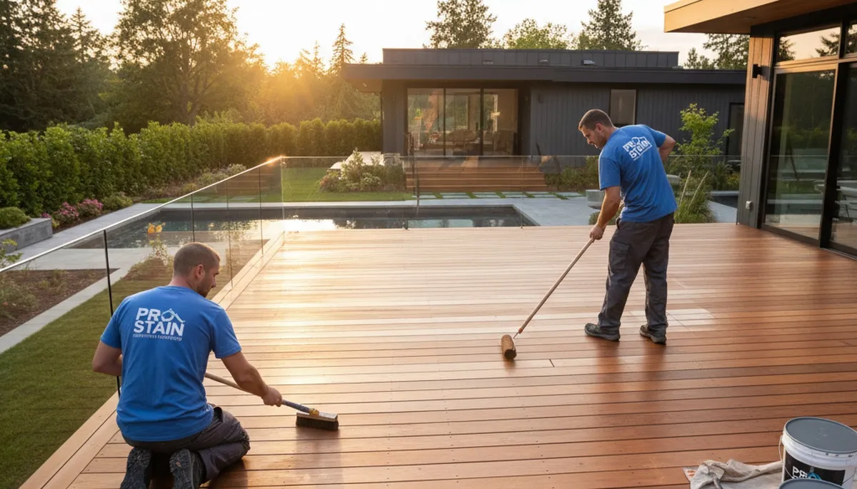 Professional deck staining in Columbus, OH to protect and beautify outdoor wood surfaces