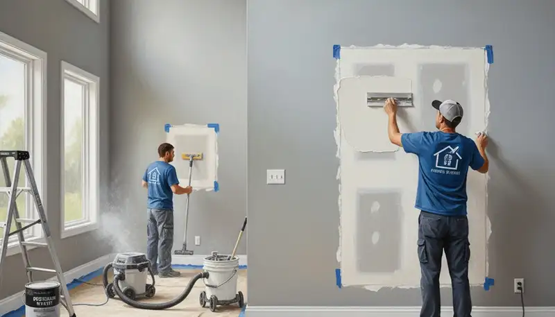 Drywall repair in Columbus, OH by Columbus Paint Pros for smooth, lasting wall restoration