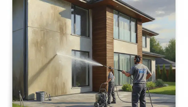 Pressure cleaning service in Columbus, OH by Columbus Paint Pros for curb appeal and grime removal