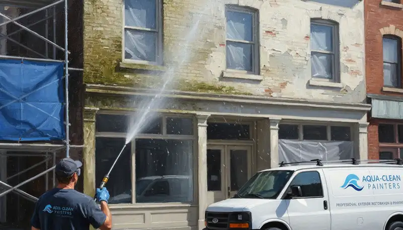 Pressure cleaning service in Columbus, OH for homes, removing dirt, pollen, and seasonal grime