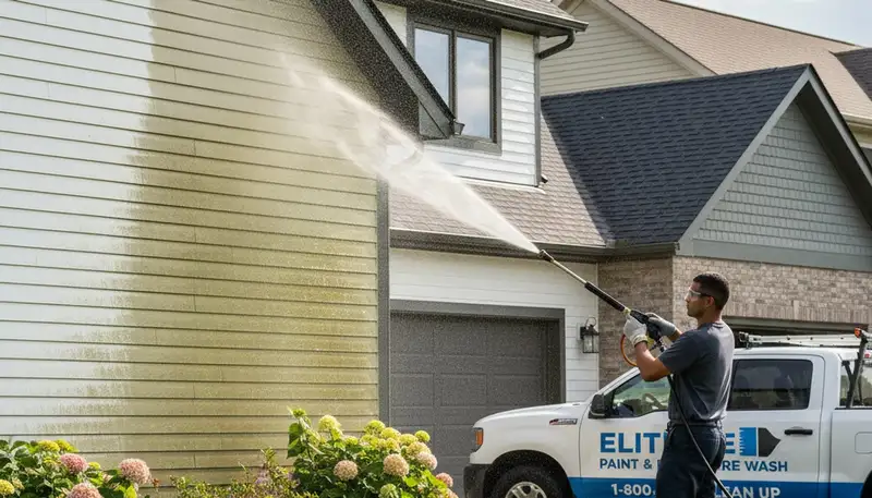Vinyl siding pressure cleaning in Columbus, OH by Columbus Paint Pros