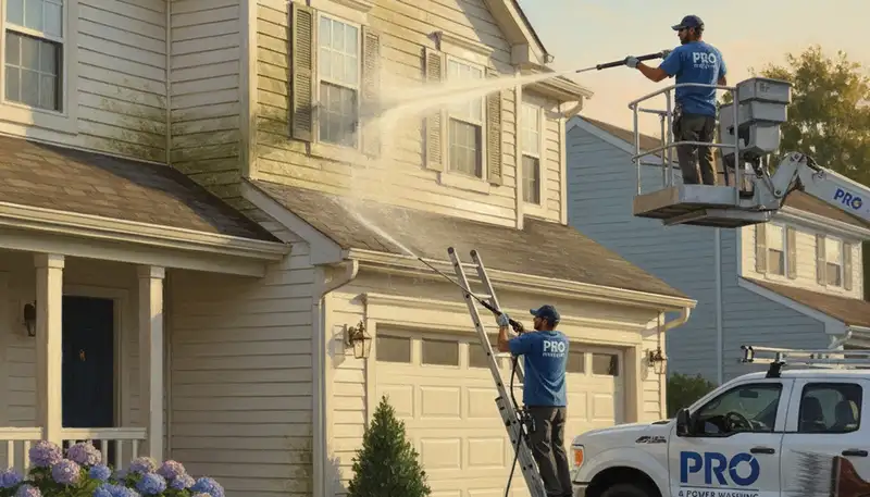 Vinyl siding pressure cleaning in Columbus, OH by Columbus Paint Pros