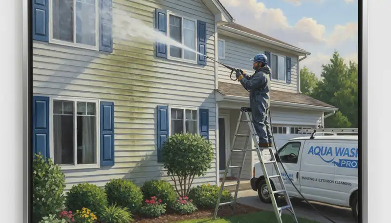 Vinyl siding pressure cleaning service in Columbus, OH by Columbus Paint Pros
